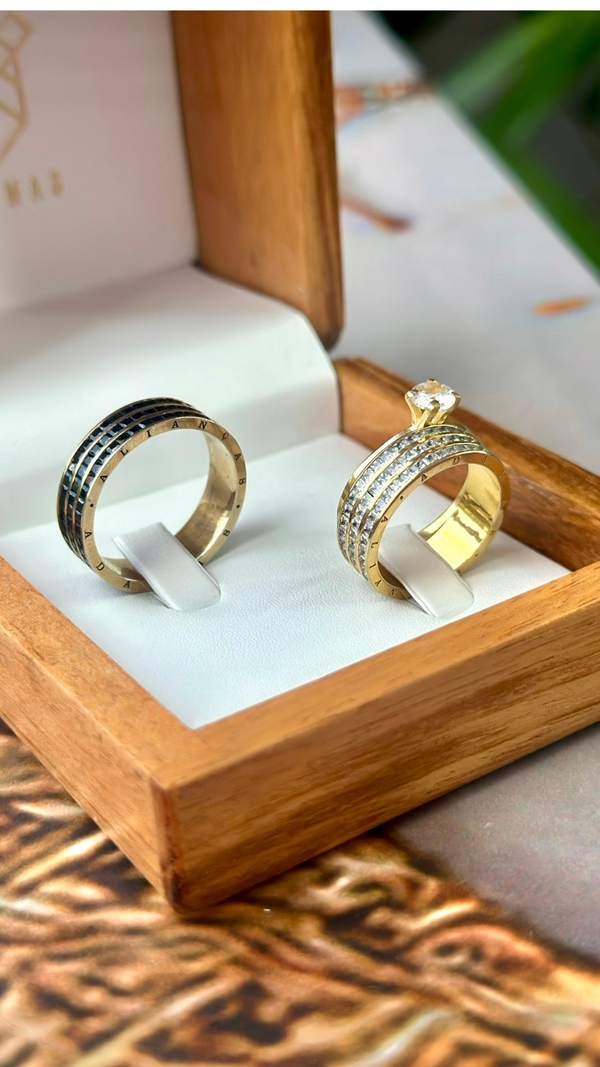 Alianças de casamento em Ouro 18k - Modelo Flórida