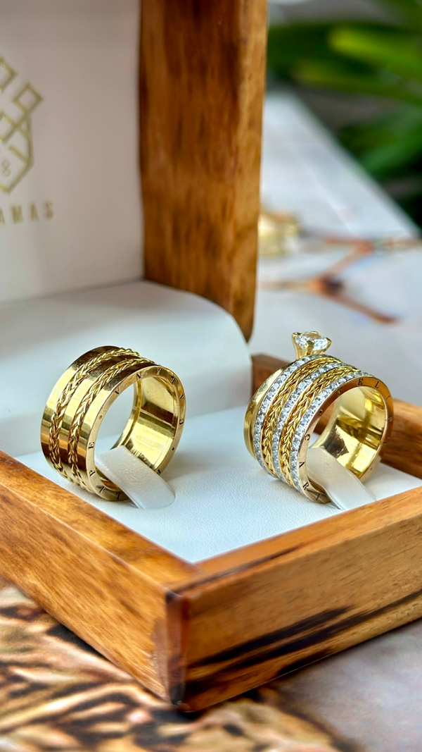 Alianças de casamento em Ouro 18k - Modelo Atenas