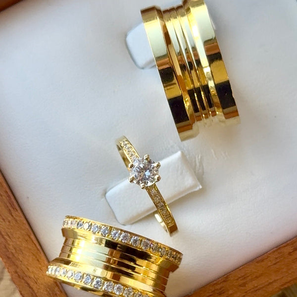 Alianças em Ouro 18k - Modelo Dubai
