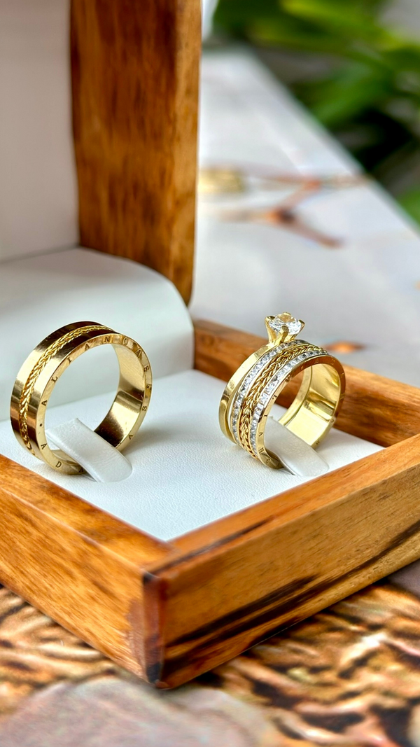 Alianças de casamento em Ouro 18k - Modelo Grécia