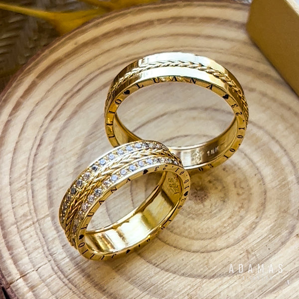 Alianças de casamento em Ouro 18k - Modelo Bahamas