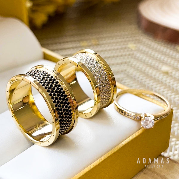 Alianças de casamento em Ouro 18k - Modelo Nascimento