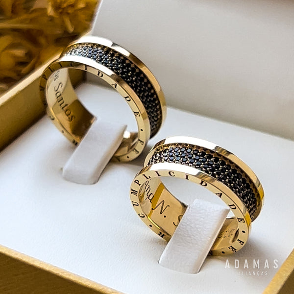 Alianças de casamento em Ouro 18k - Modelo Oliveiras