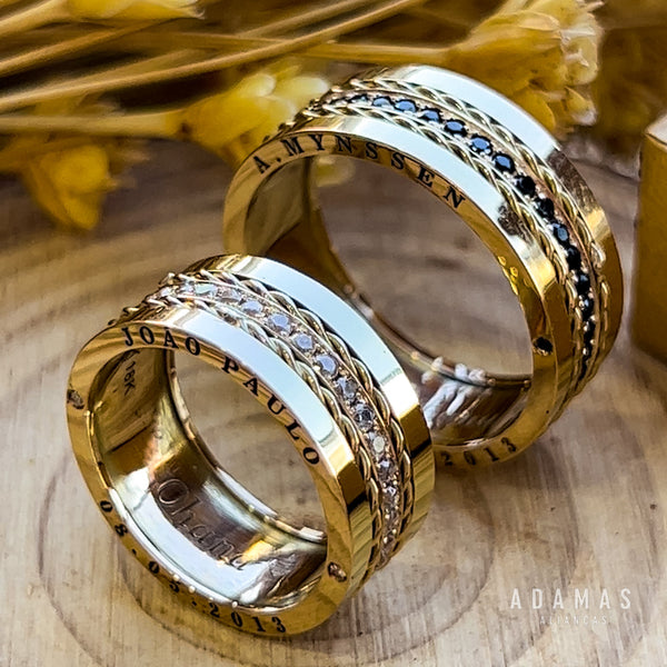 Alianças de casamento em Ouro 18k- Modelo Punta Cana