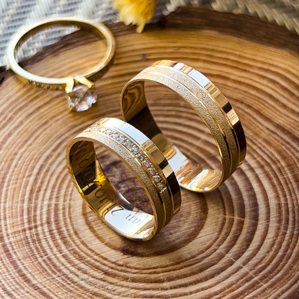 Alianças de casamento em Ouro 18k - Modelo Barcelona