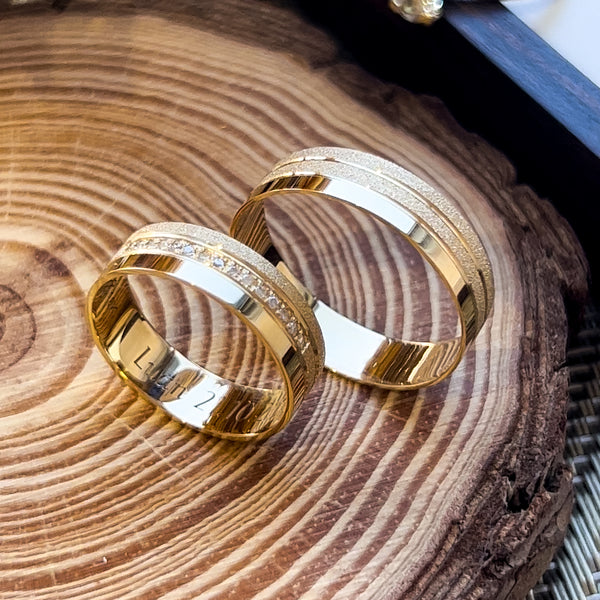 Alianças de casamento em Ouro 18k - Modelo Barcelona