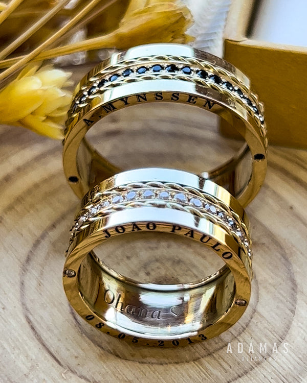 Alianças de casamento em Ouro 18k- Modelo Punta Cana