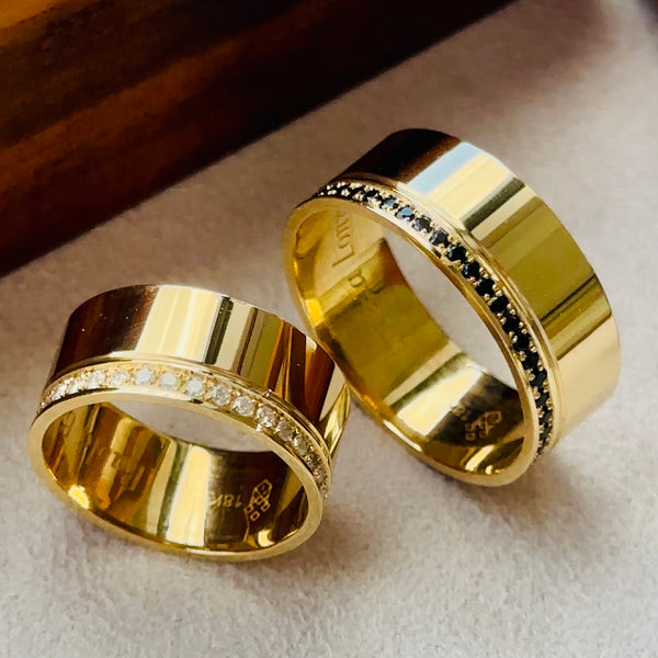 Alianças de casamento em Ouro 18k - Modelo Liverpool