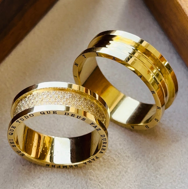 Alianças de casamento em Ouro 18k - Modelo Madri