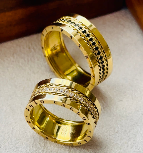 Alianças de casamento em Ouro 18k- Modelo Punta Cana