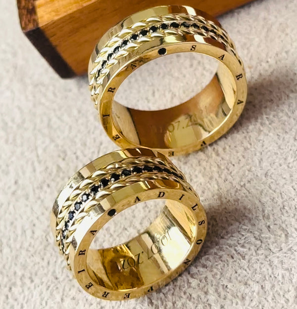 Alianças de casamento em Ouro 18k  - Modelo Londres