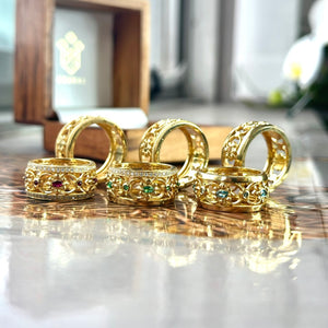 Alianças de casamento em Ouro 18k - Realeza Rubi