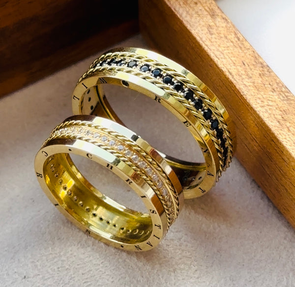 Alianças de casamento em Ouro 18k - Modelo Caribe