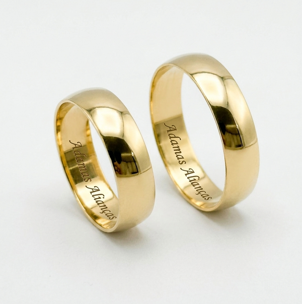 Aliança Ouro 18k - Modelo Santa Catarina