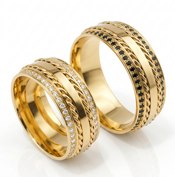 Alianças em Ouro 18k - Modelo Itaim Bibi - Anatômica