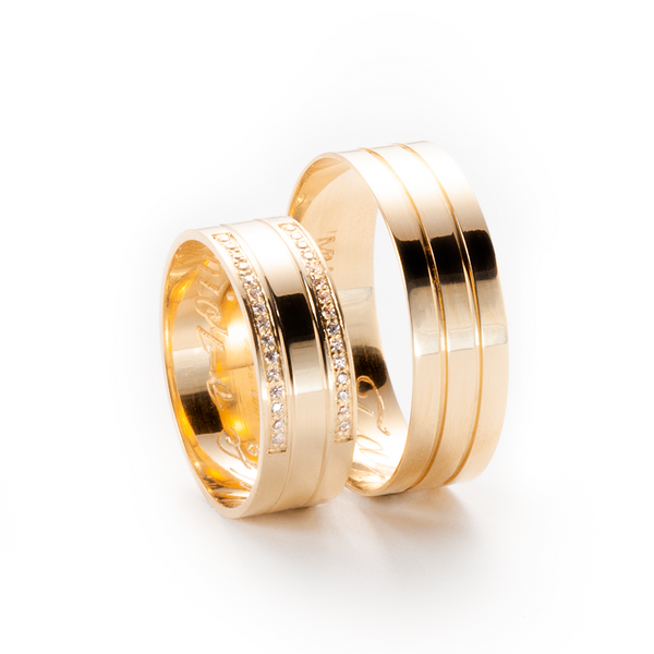 Alianças em Ouro 18k- Modelo Copacabana