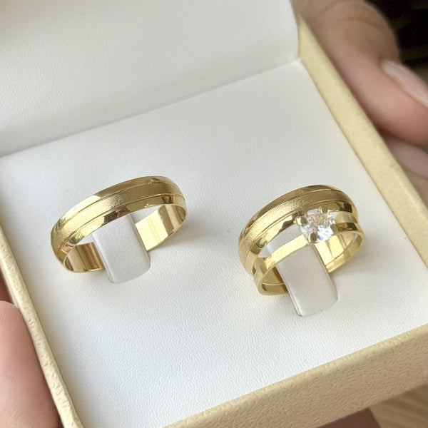 Alianças em Ouro 18k - Modelo Floripa