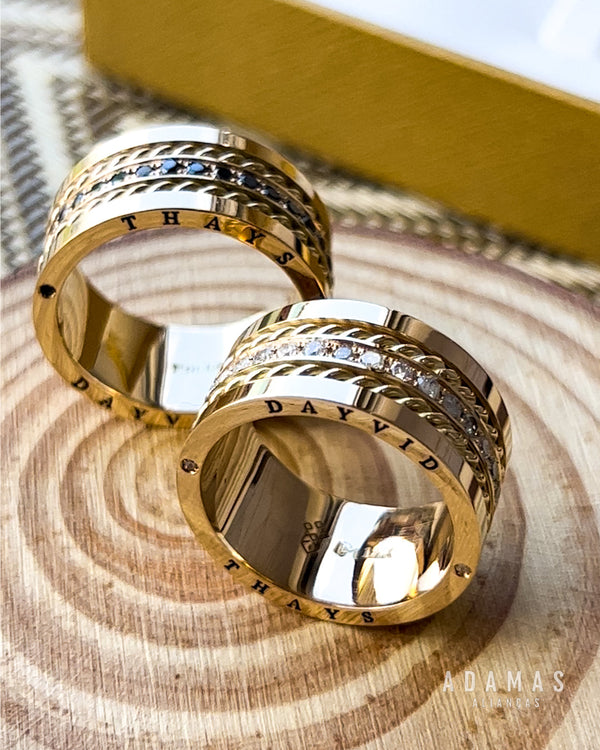 Alianças em Ouro 18k - Modelo Pinheiros Casamento