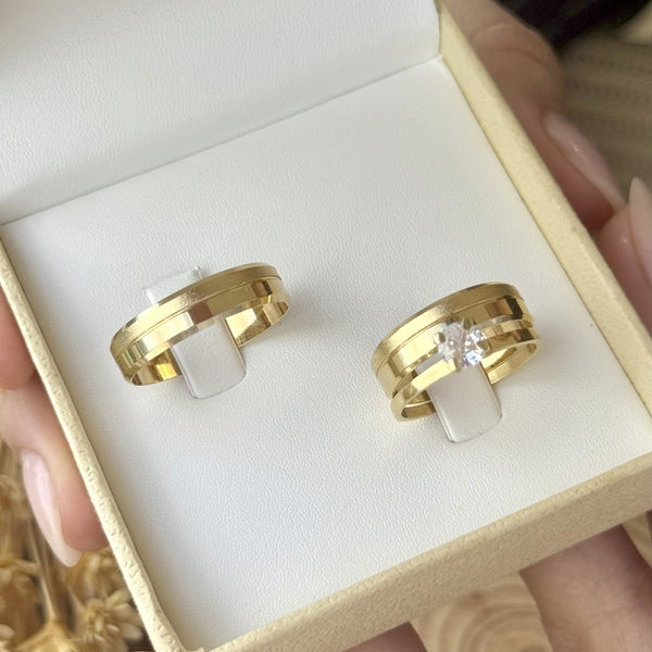 Alianças em Ouro 18k - Modelo São Paulo