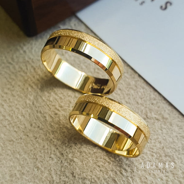 Alianças de casamento em Ouro 18k - Modelo São Paulo