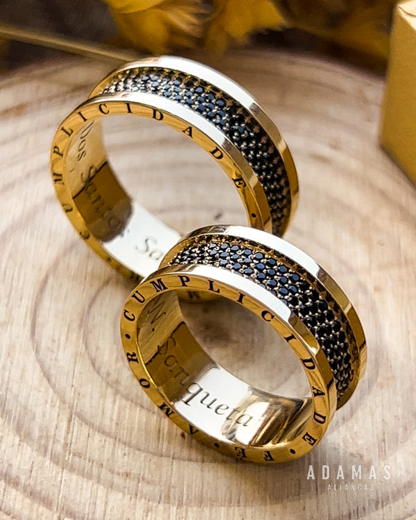 Alianças de casamento em Ouro 18k - Modelo Oliveiras