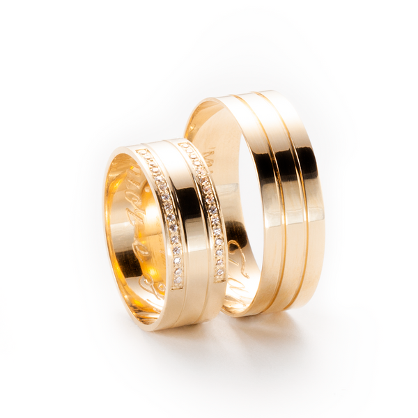 Alianças de casamento em Ouro 18k- Modelo Copacabana