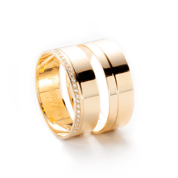 Alianças de casamento em Ouro 18k - Modelo Espírito Santo